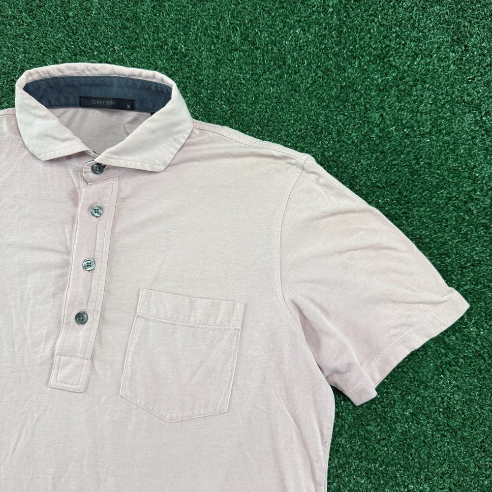 Greyson Golf Men's Short Sleeve Polo Shirt Size Small Pink